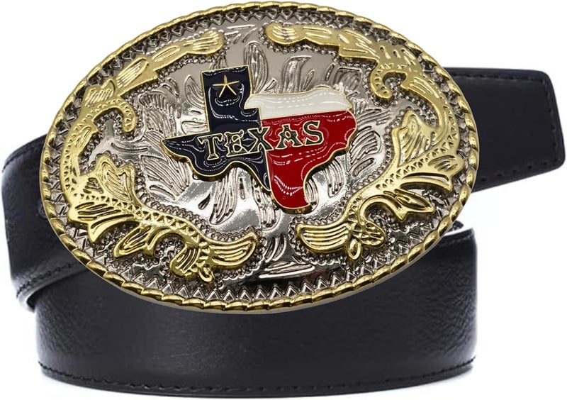 WMG Western Rodeo Medium Gold Tone Unisex Fashion Belt Buckle (Texas Flag) - Image 5